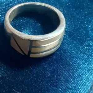 Anillo Plata Ley Nacar Geométrico